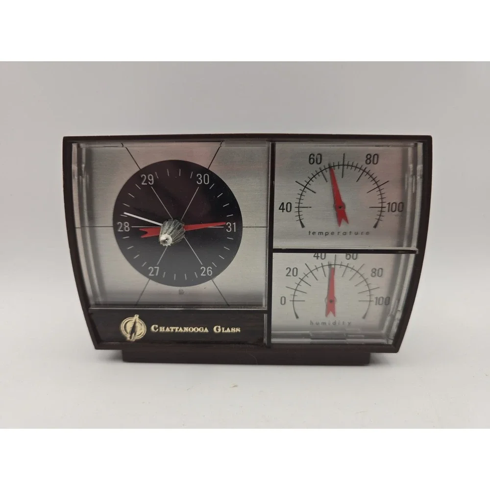 Vtg Honeywell MCM Desktop Weather Station Barometer Thermometer Humidity 5.25